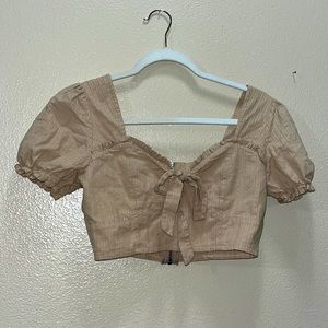 Shein crop top light yellow color!